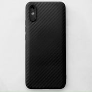Бампер силиконовый с текстурой карбон для Redmi 9A