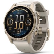 Garmin Fenix 8 Sapphire AMOLED 43mm Soft Gold with Fog Gray Silicone (010-02903-10)