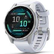 Garmin Fenix 8 AMOLED 43mm Silver with Whitestone Silicone (010-02903-06)