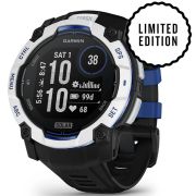 Garmin Instinct 3 50mm Solar Whitestone with Black/Bolt Blue Silicone (010-02935-43)